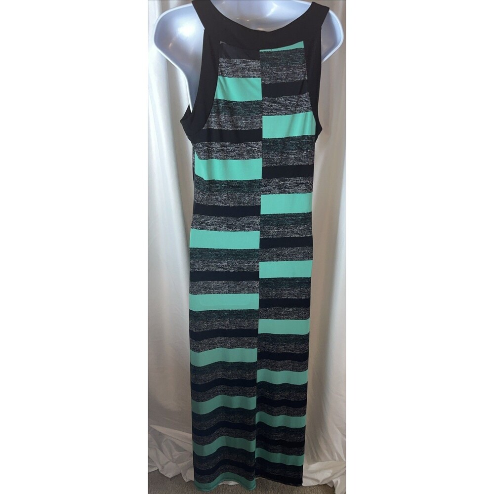 Susan Lawrence Y2K Sleeveless Striped Women’s Maxi Dress Size M Coastal Casual - Picture 5 of 6